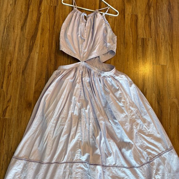 Something Navy Lavender Lilac Purple Halter Cut-Out Midi Dress sz XXL - Picture 3 of 6